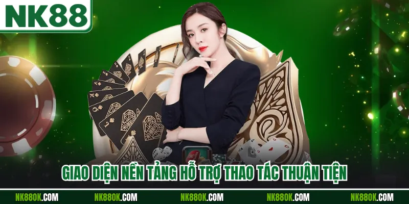 Giao diện nền tảng hỗ trợ thao tác thuận tiện